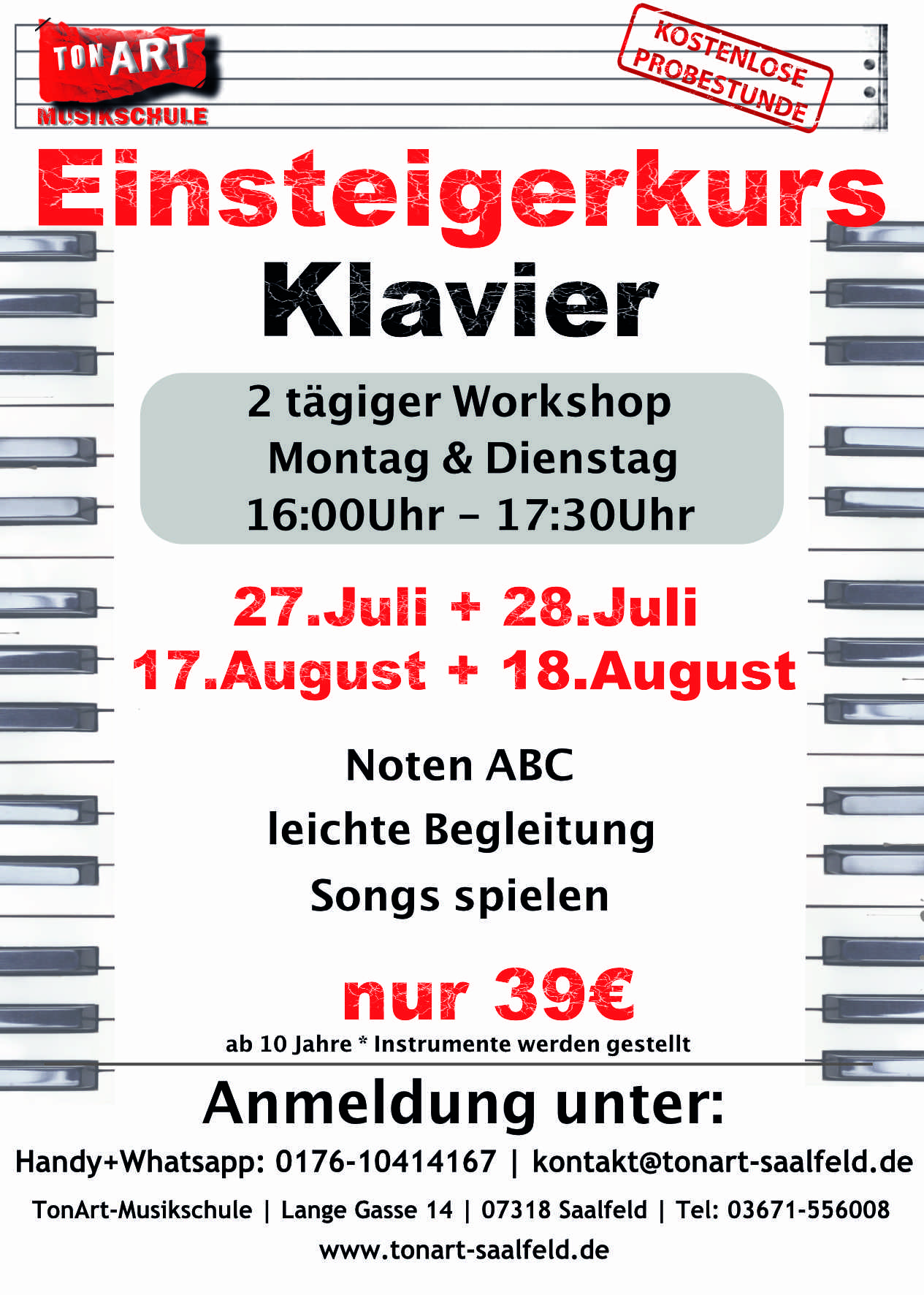 Unser Ferienangebot! - _Einsteigerkurs_Klav_Sommerferien_6577b6be5e749d439de4f9631d5f4f85